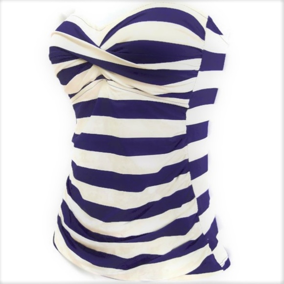 LOFT Tops - Ann Taylor LOFT Top Sweetheart Tankini Ruched  S